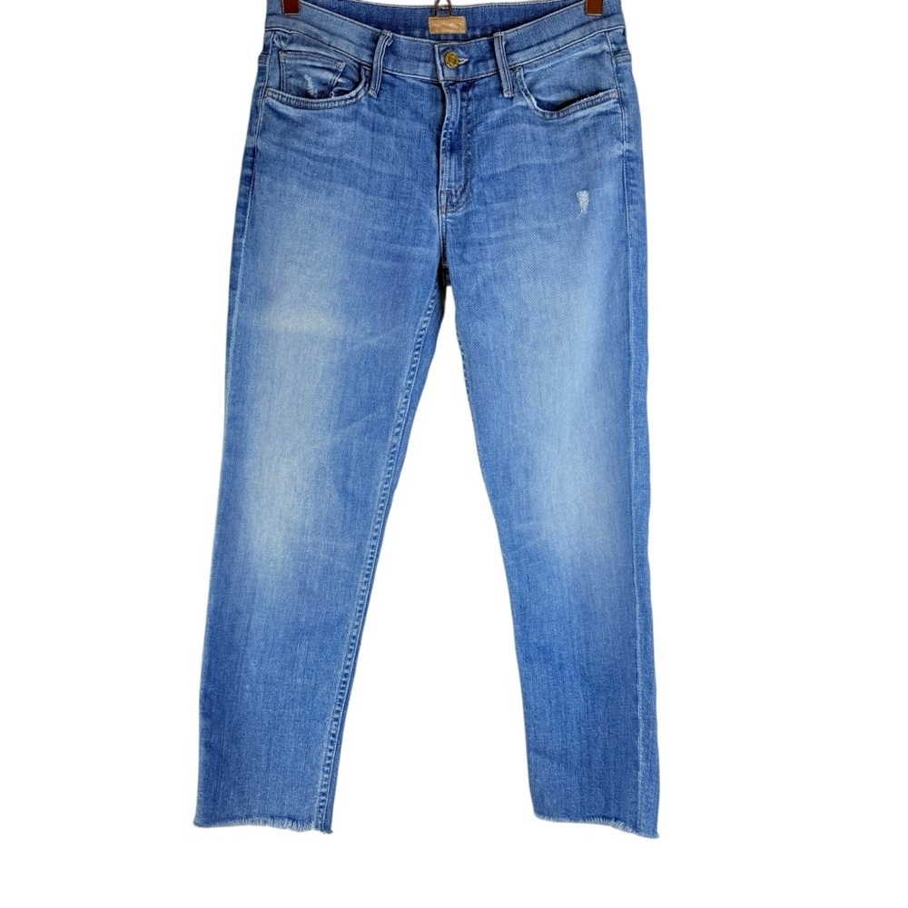 Mother Women The Dropout Fray Jeans Shake Well Wash Size 25